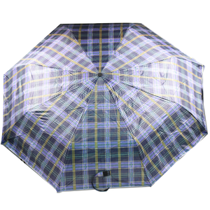 Ομπρέλα Βροχής Balzarotti 9013 χειροκίνητη με ασημένια επιστρωση Καρό Λιλά