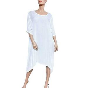 Women's midi beach kaftan Platinum 9374 white