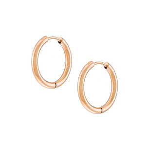 Γυναικεία σκουλαρίκια κρικάκια ατσάλι 316 L ροζ-χρυσό 10mm Art 02099-12