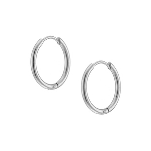 Children's earrings hypoallergenic rings steel 316L silver