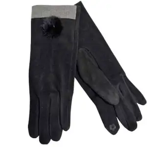 Γυναικεία γάντια Verde  02-0595 μαύρο 