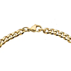 Men's Bracelet chain 4mm steel 316L gold art 00181