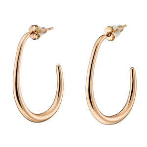 Women's earrings steel 316L rings rose-gold