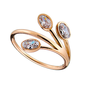 Γυναικείο δαχτυλίδι ατσάλι 316L ροζ χρυσό Art 02450