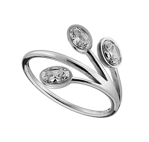 Women's ring 02450 steel 316L silver