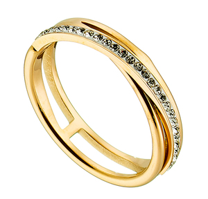 Women's ring 02458 steel 316L gold