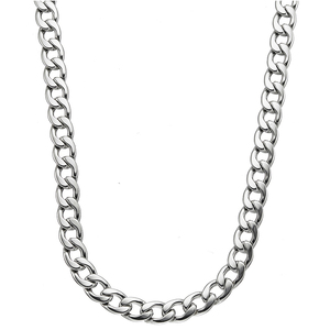 Men's 316L steel chain in silver color 