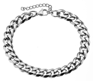 Steel foot chain 316L thick chain thick silver