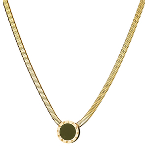 Womens necklace  steel 316 L gold Art 07132