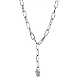 Womens necklace  steel 316 L silver Art 07116