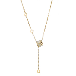 Womens necklace  steel 316 L gold Art 07127