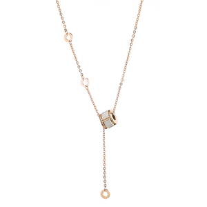 Womens necklace  steel 316 L rose-gold Art 07127