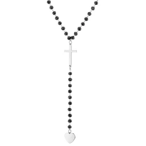  Γυναικείο κολιέ ατσάλι 316L ασημί με σταυρό Art 07207