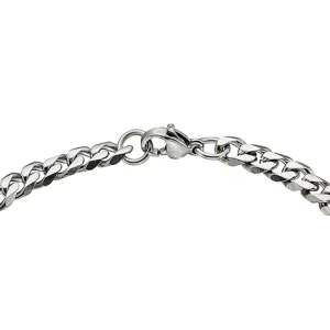 Men's Bracelet chain 4mm steel 316L silver art 00181