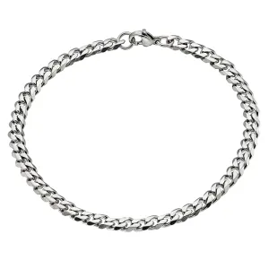 Men's Bracelet chain 4mm steel 316L silver art 00181