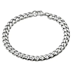 Men's Bracelet chain 7mm steel 316L silver art 00182