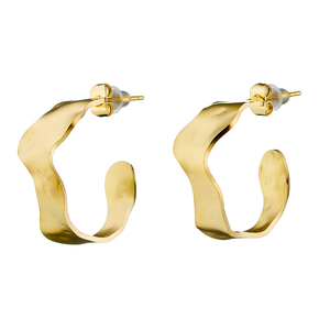 Women's earrings steel gold