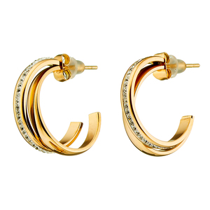Women's earrings Art 02151 steel 2cm gold