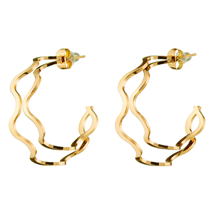 Women's earrings  Art 02154 steel gold