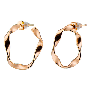 Women's earrings steel rings 2.5cm rose-gold
