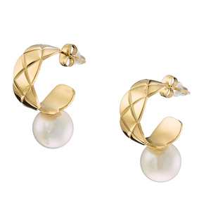 Women's earrings steel 316L rings gold