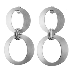 Steel earring 316L silver