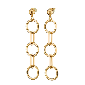 Γυναικεία σκουλαρίκια ατσάλι 316L χρυσό Art 02180