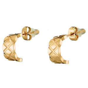 Γυναικεία σκουλαρίκια κρίκοι ατσάλι 316L χρυσό Art 02181