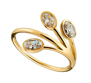 Γυναικείο δαχτυλίδι ατσάλι 316L χρυσό Art 02450