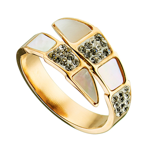 Women's ring 02455 steel 316L gold