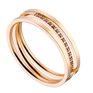 Women's ring 02456 steel 316L rose-gold