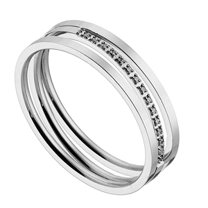 Γυναικείο δαχτυλίδι ατσάλι 316L ασημί Art 02456