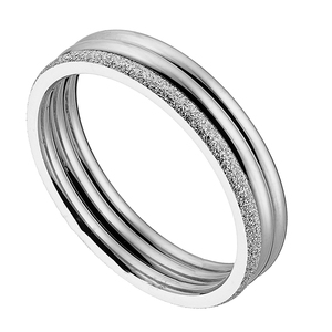 Women's ring steel 316L silver