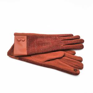 Γυναικεία γάντια πλεκτά πορτοκαλί Verde κωδ. 02-496 One Size