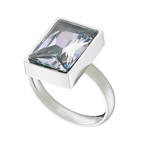 Γυναικείο δαχτυλίδι με λευκή πέτρα ατσάλι 316L ασημί Art 02469